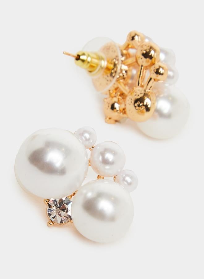 Styli Cluster Pearl Earrings - Image 1